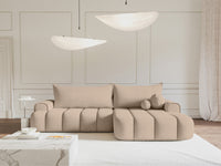 Kampinė sofa ELIN, smėlinis veliūras