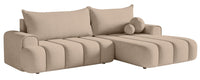 Kampinė sofa ELIN, smėlinis veliūras