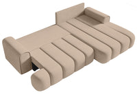 Kampinė sofa ELIN, smėlinis veliūras