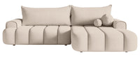 Kampinė sofa ELIN, pilkai smėlinis veliūras