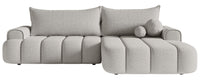 Kampinė sofa ELIN, šviesiai pilka bouclé