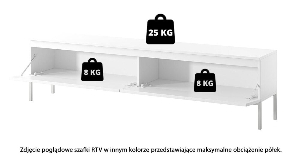 TV spintelė SVEN, juoda, 175 cm, auksinės kojos
