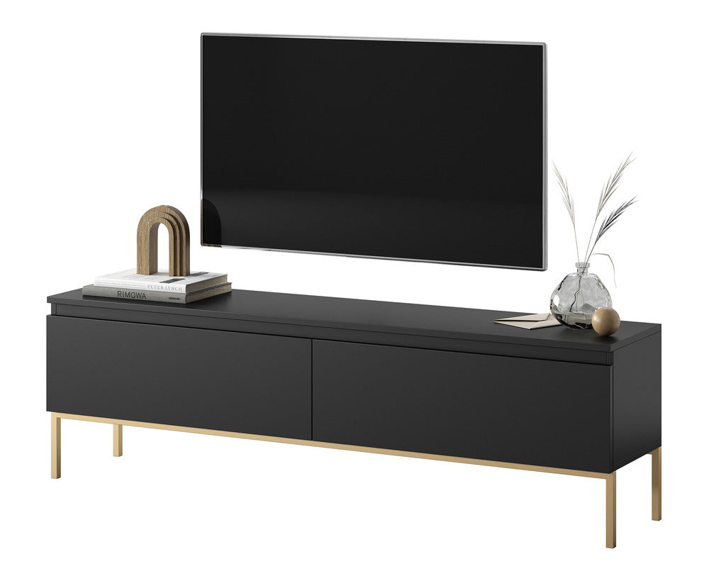 TV spintelė SVEN, juoda, 150 cm, auksinės kojos