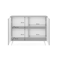 Komoda MAGNUS, 104 cm, juoda, Wotan