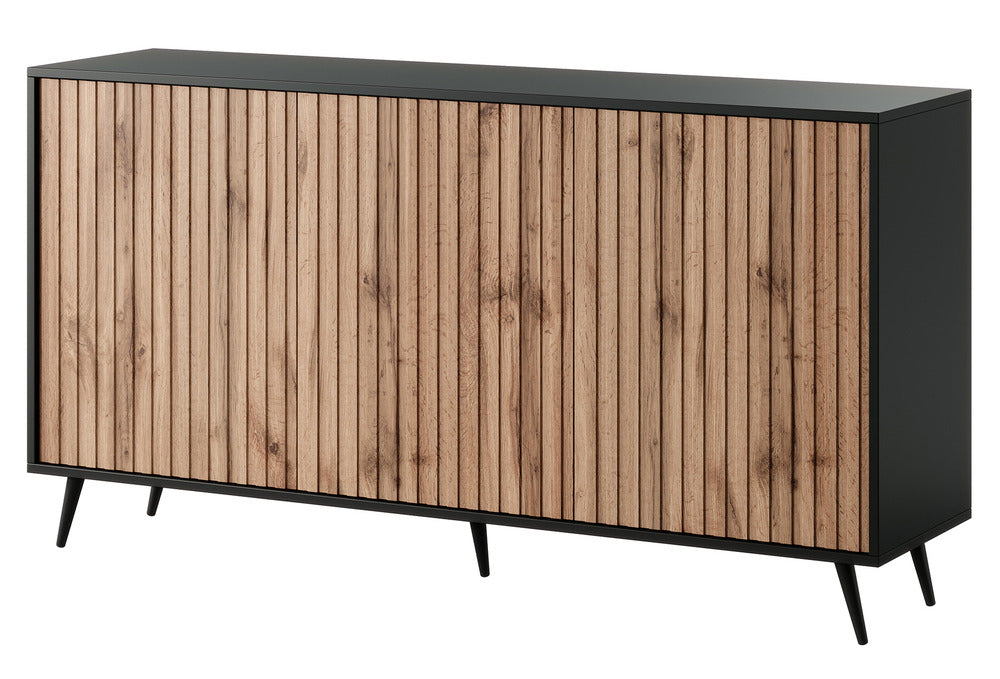 Komoda MAGNUS, 154 cm, juoda, Wotan