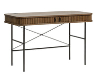 Rašomas stalas, HALDOR, 120 cm, degintas, ąžuolas