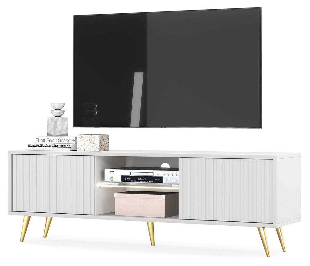 TV spintelė MAGNUS, 135 cm, balta