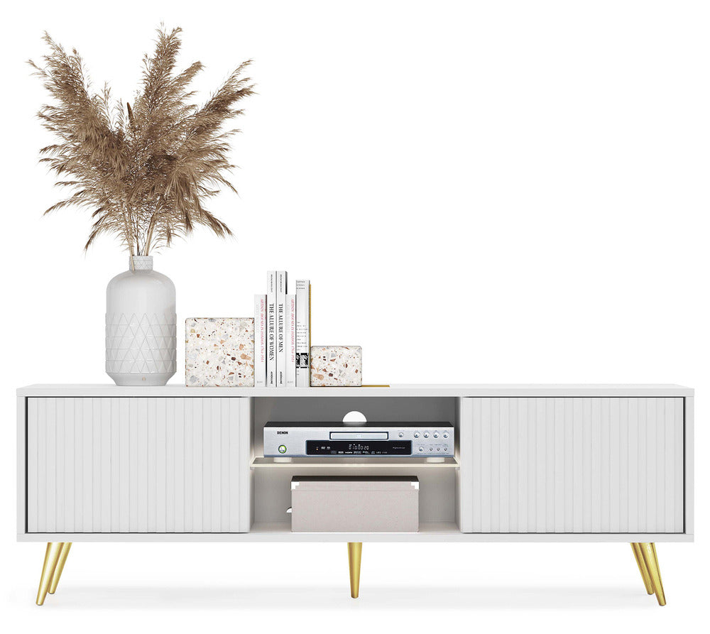 TV spintelė MAGNUS, 135 cm, balta
