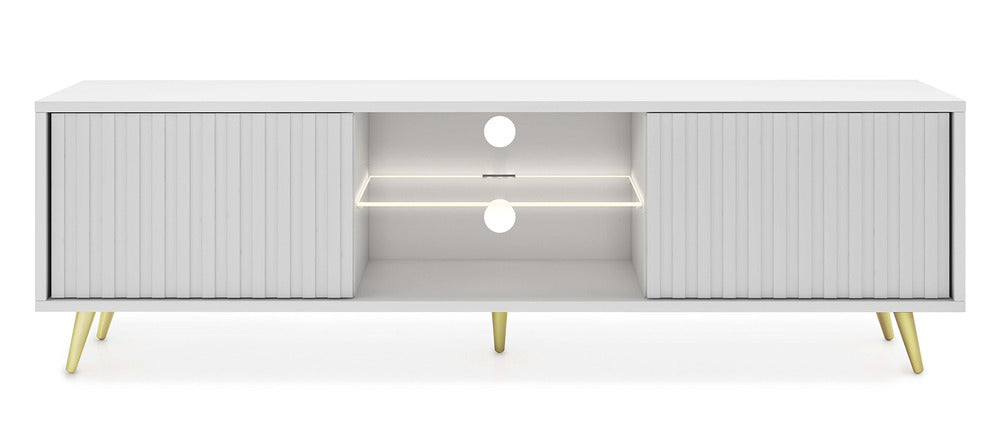 TV spintelė MAGNUS, 135 cm, balta