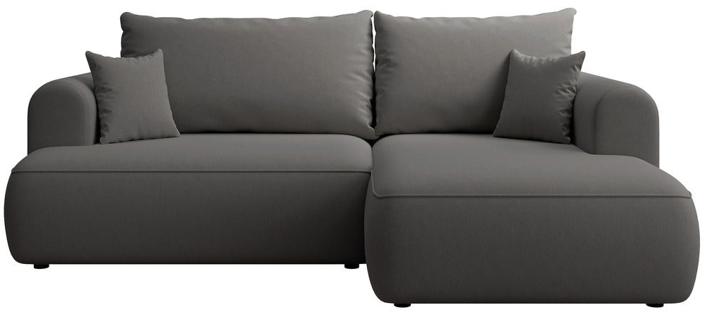 Kampinė sofa CORMAC mini, tamsiai pilka, dešinė