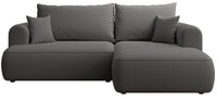Kampinė sofa CORMAC mini, tamsiai pilka, dešinė