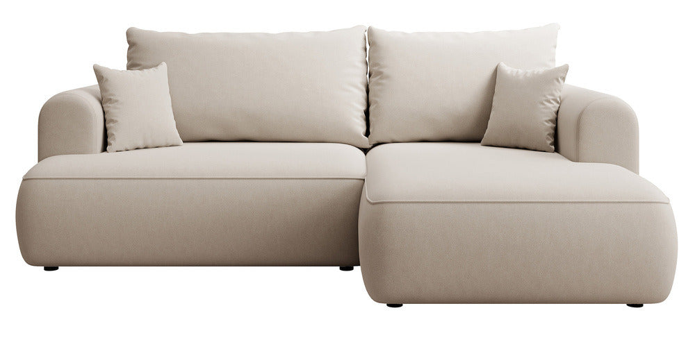 Kampinė sofa CORMAC mini, kreminė, dešinė