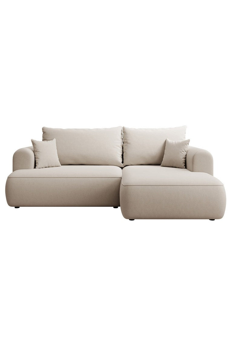 Kampinė sofa CORMAC mini, kreminė, dešinė