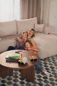 Kampinė sofa CORMAC mini, kreminė, dešinė