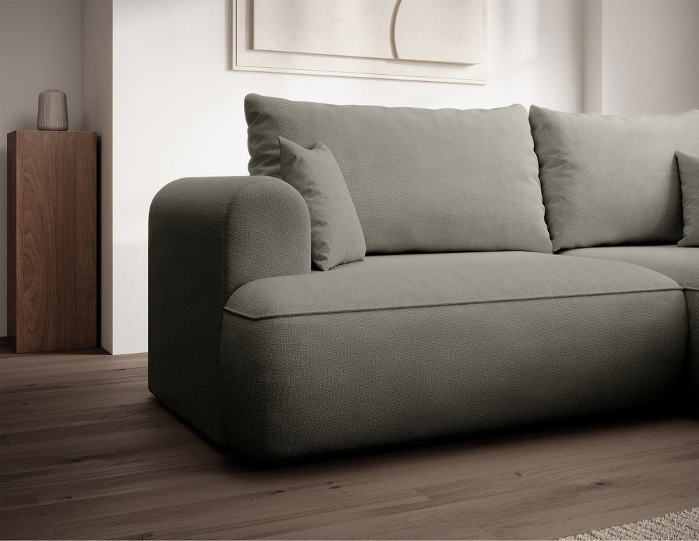 Kampinė sofa CORMAC mini, šviesiai pilka Storm, dešinė