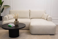 Kampinė sofa CORMAC mini, kreminė Storm, dešinė