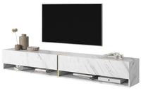 TV spintelė FIONNA, 200 cm, balta