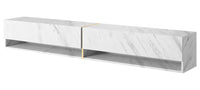 TV spintelė FIONNA, 200 cm, balta