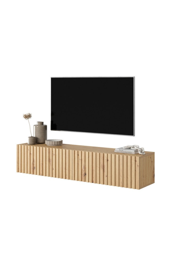 TV spintelė LORCAN, 138,6 cm, ąžuolas