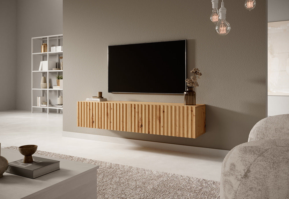 TV spintelė LORCAN, 138,6 cm, ąžuolas