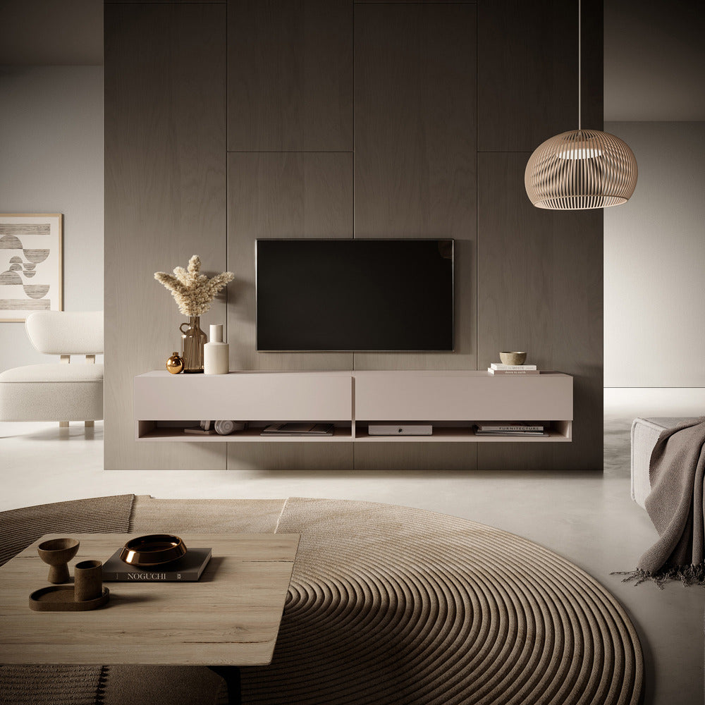 TV spintelė FIONNA, 200 cm, kašmyras