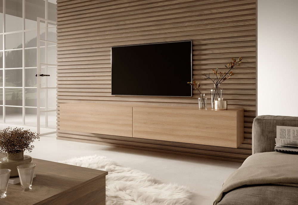 TV spintelė FREJA, 200 cm, ąžuolas