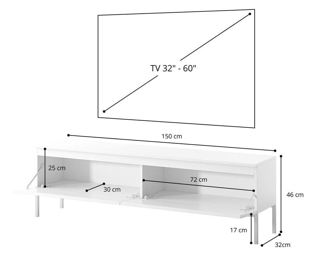 TV spintelė SVEN, 150 cm, žalia