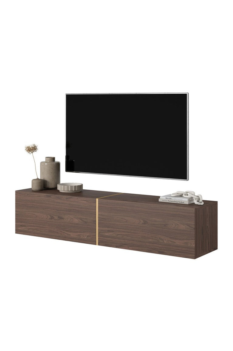 TV spintelė FREJA, riešutas, 140 cm, 2