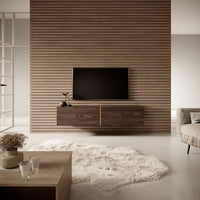 TV spintelė FREJA, riešutas, 140 cm, 2