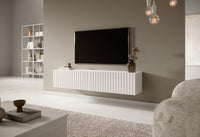 TV spintelė LORCAN, 138,6 cm, balta