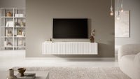 TV spintelė LORCAN, 138,6 cm, balta