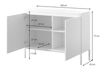 Komoda SVEN, juoda, 100 cm, juodos kojos