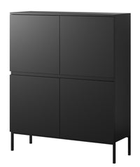 Komoda SVEN, 100 cm, juoda, aukšta