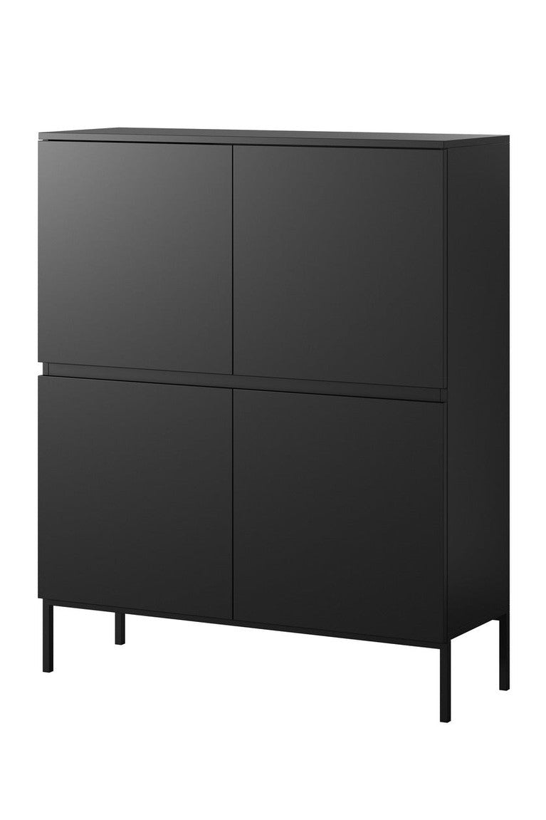 Komoda SVEN, 100 cm, juoda, aukšta