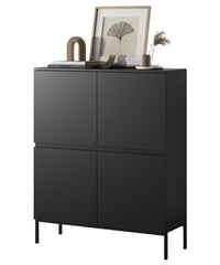 Komoda SVEN, 100 cm, juoda, aukšta