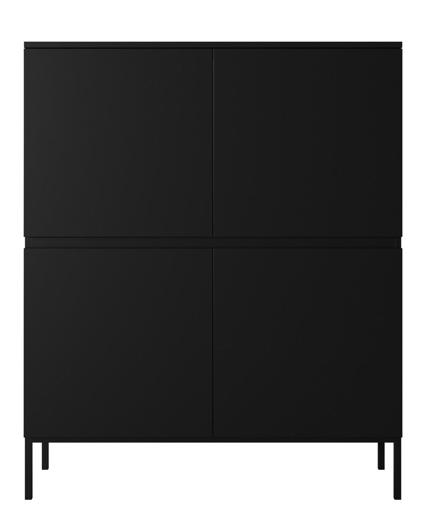 Komoda SVEN, 100 cm, juoda, aukšta