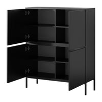 Komoda SVEN, 100 cm, juoda, aukšta