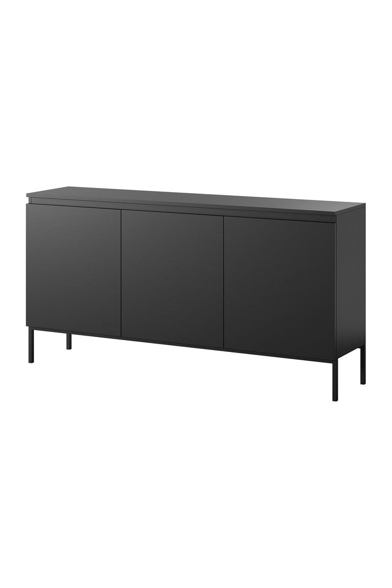 Komoda SVEN, juoda, 150 cm, juodos kojos