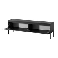 TV spintelė SVEN, juoda, 150 cm, juodos kojos