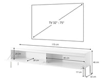 TV spintelė SVEN, juoda, 175 cm, juodos kojos