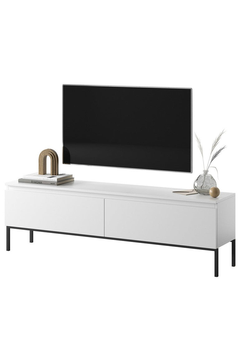 TV spintelė SVEN, balta, 150 cm, juodos kojos