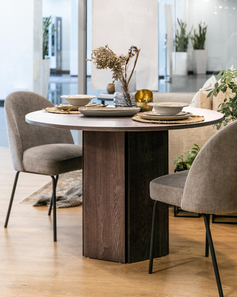 Stalas BODIL, apvalus, 110 cm, riešutmedis
