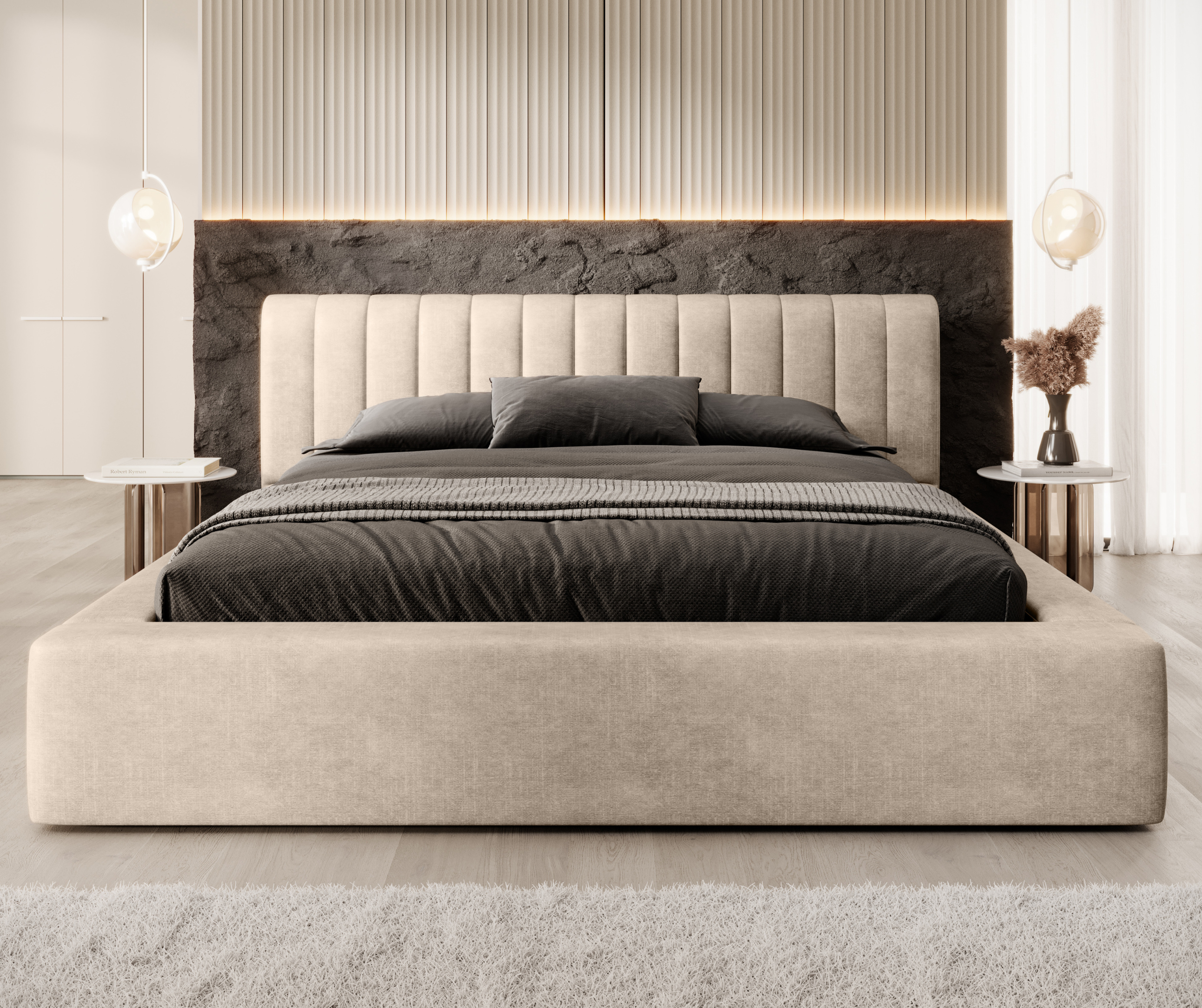 Lova AUKE, smėlinė