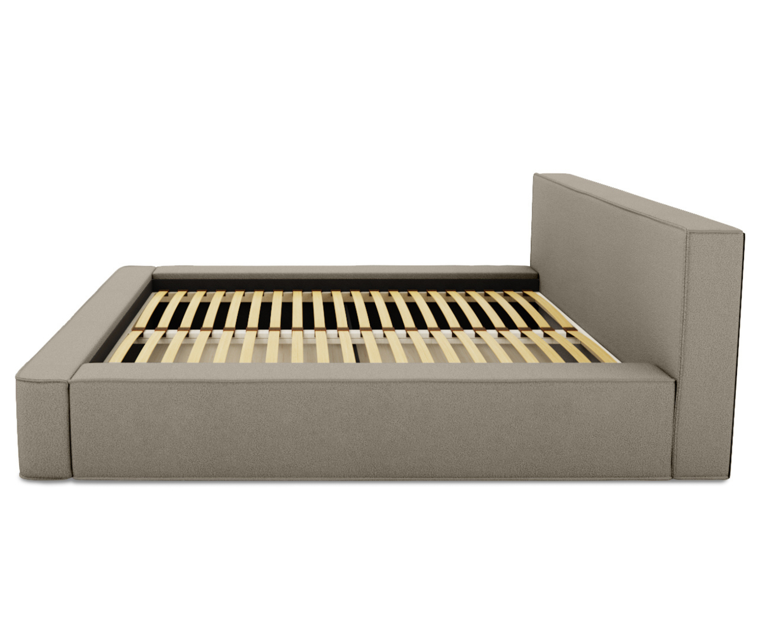 Bed BERNAND, grey-brown structured