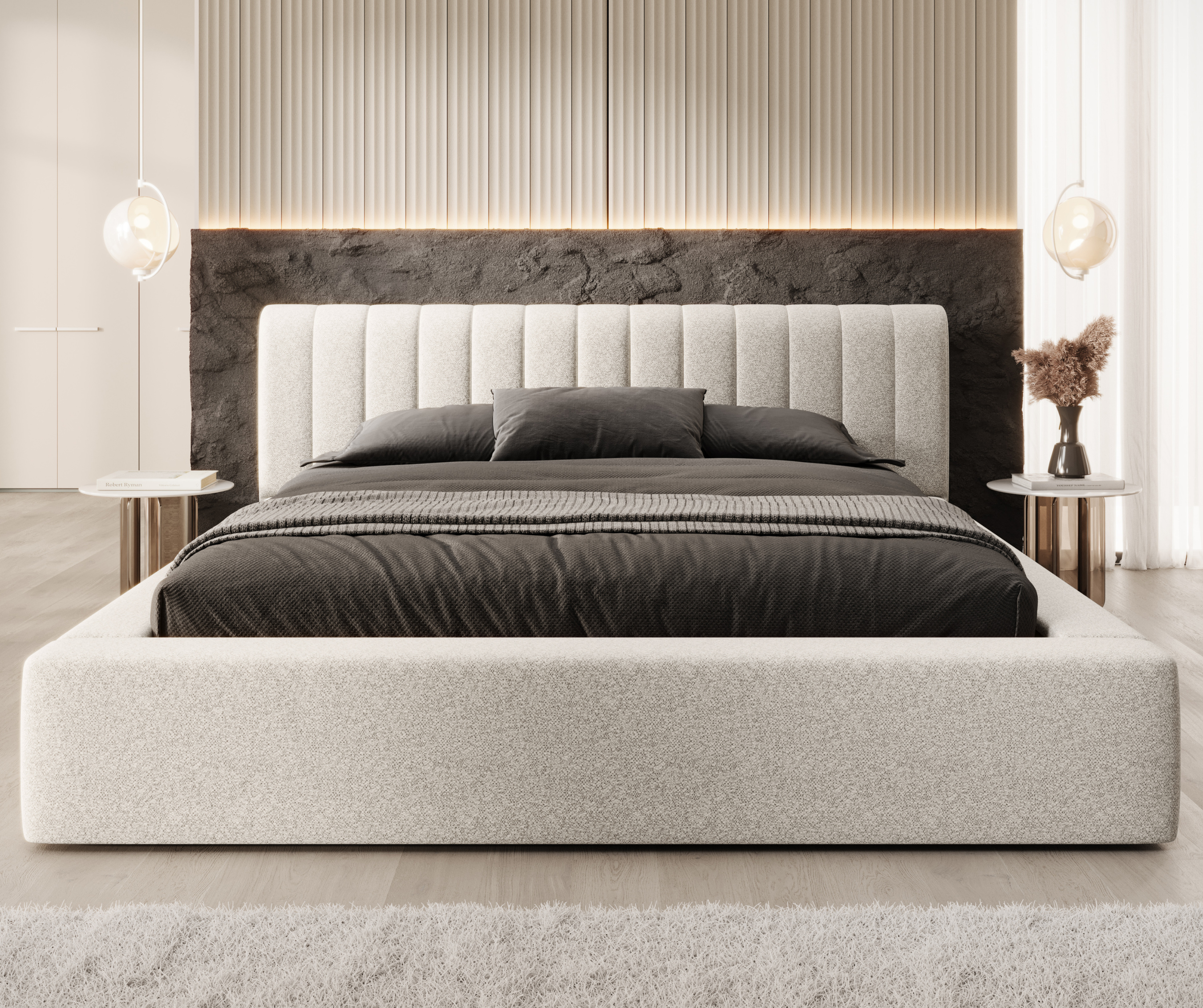 Lova AUKE, kreminė struktūrinė