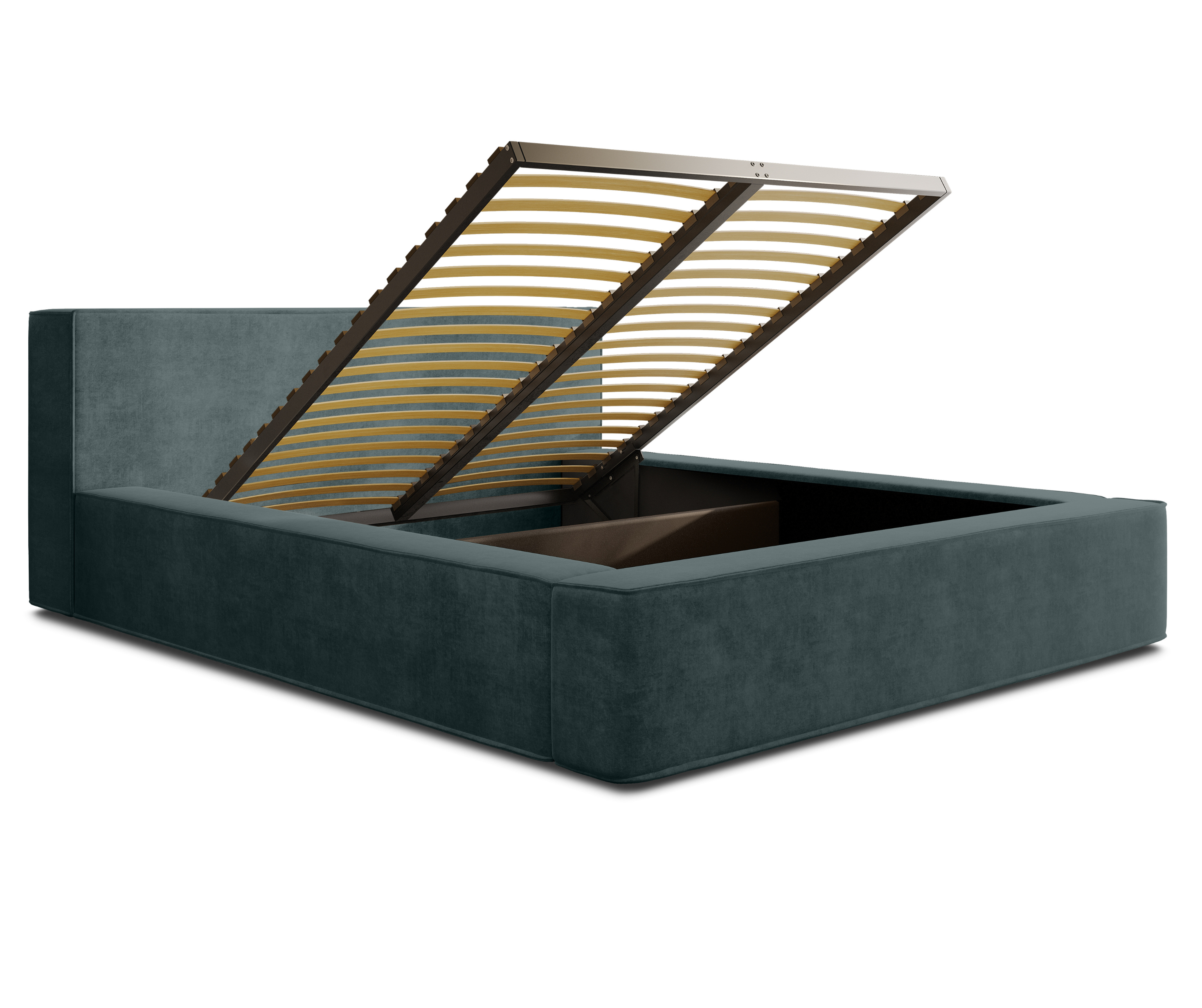 Bed BERNAND, green velvet