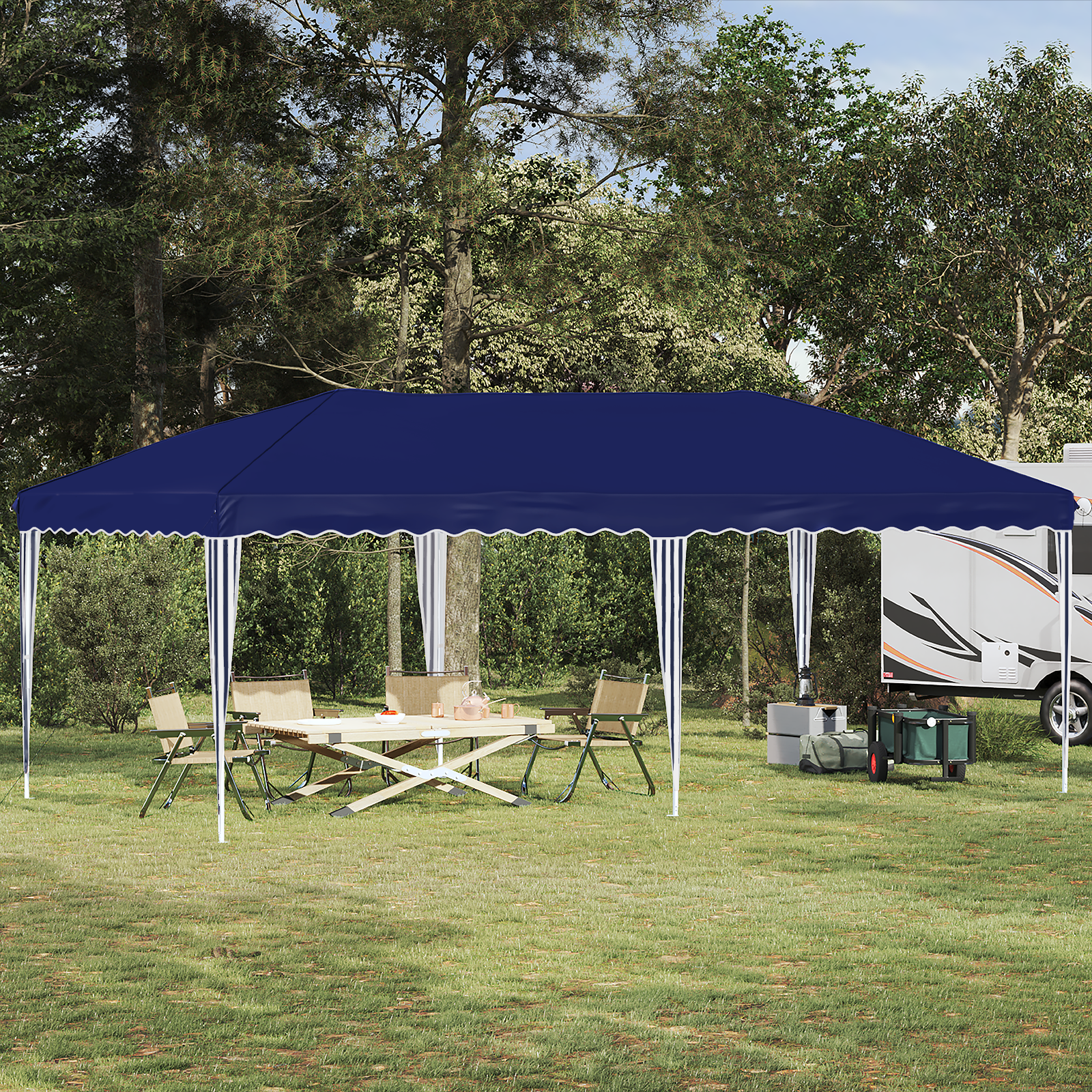 Pop-up ballīšu telts 575 x 290 x 245 cm Zila