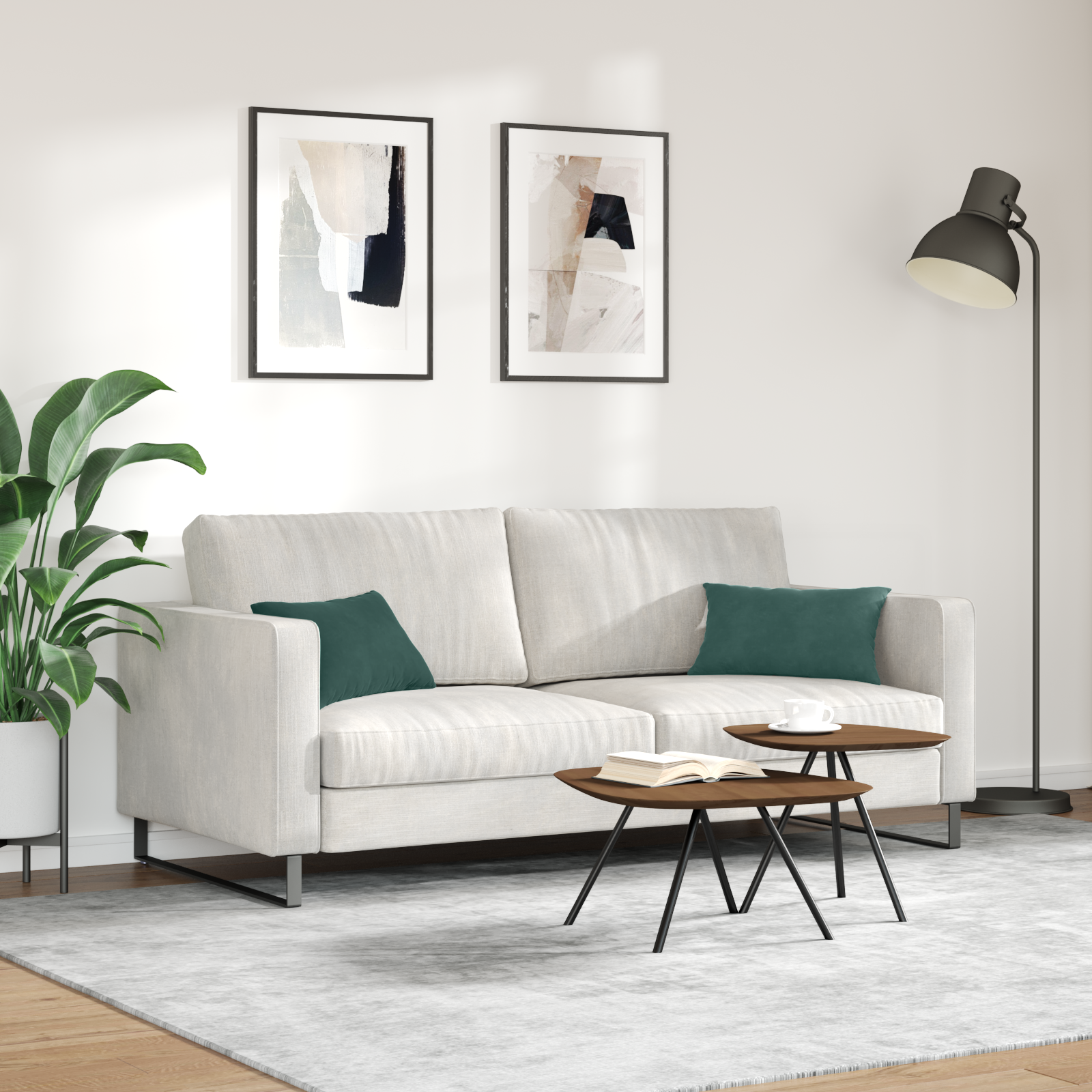 Dīvāna spilveni 2 gab tumši zaļi 50 x 30 cm no korduro auduma