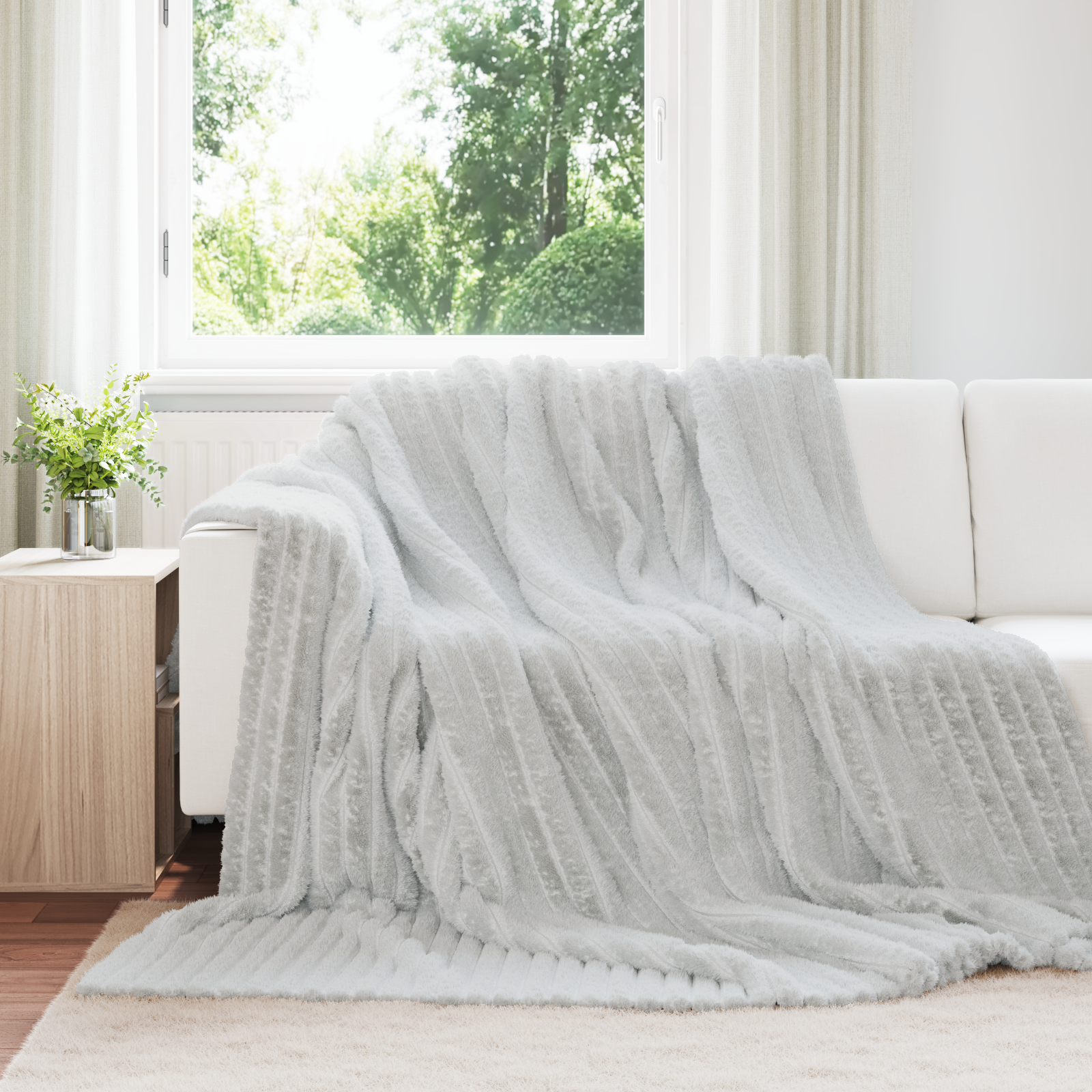 Apklotas Pilka 240 x 220 cm Flysas