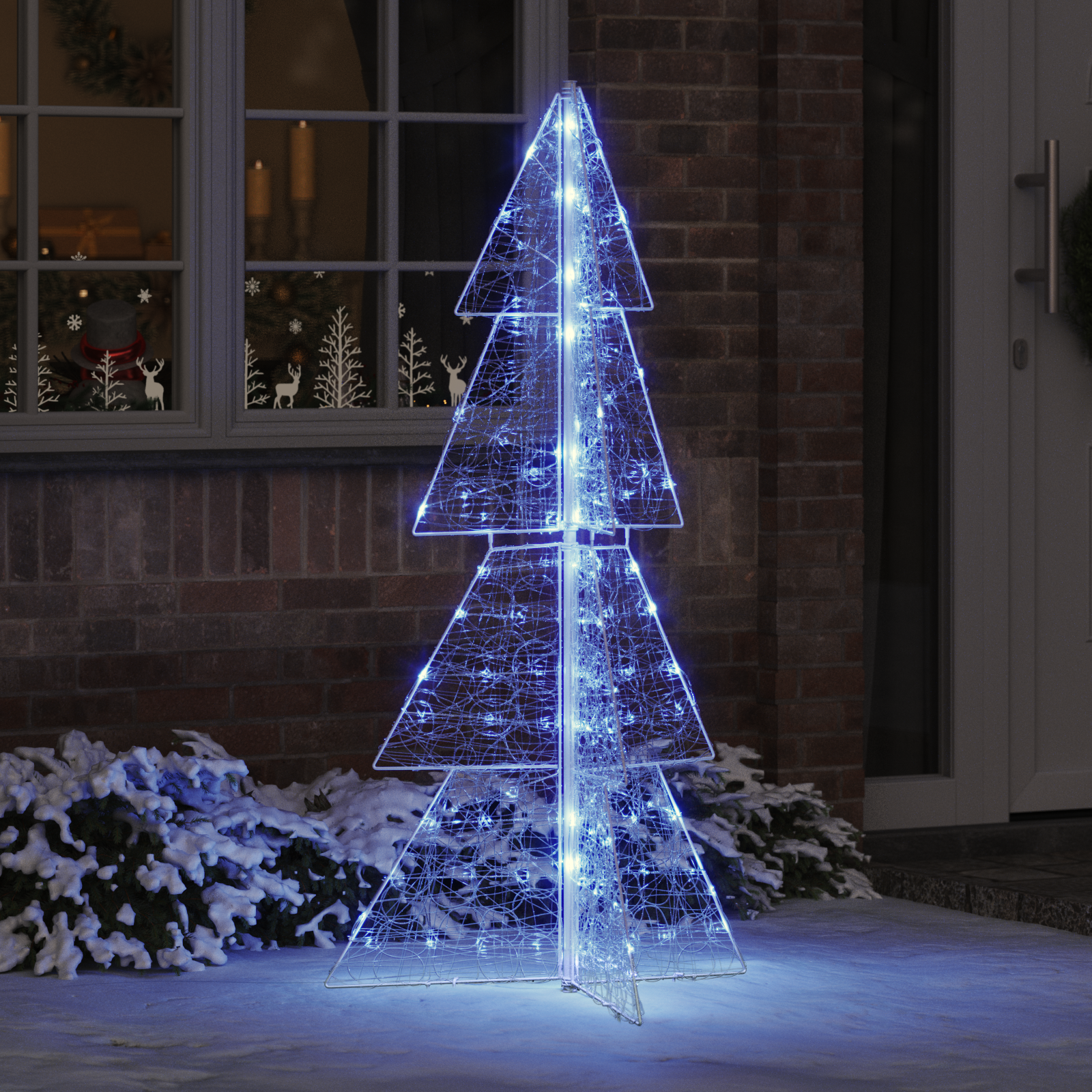 Kalėdų eglutė su 160 LED Mėlyna 150 cm Akrilas